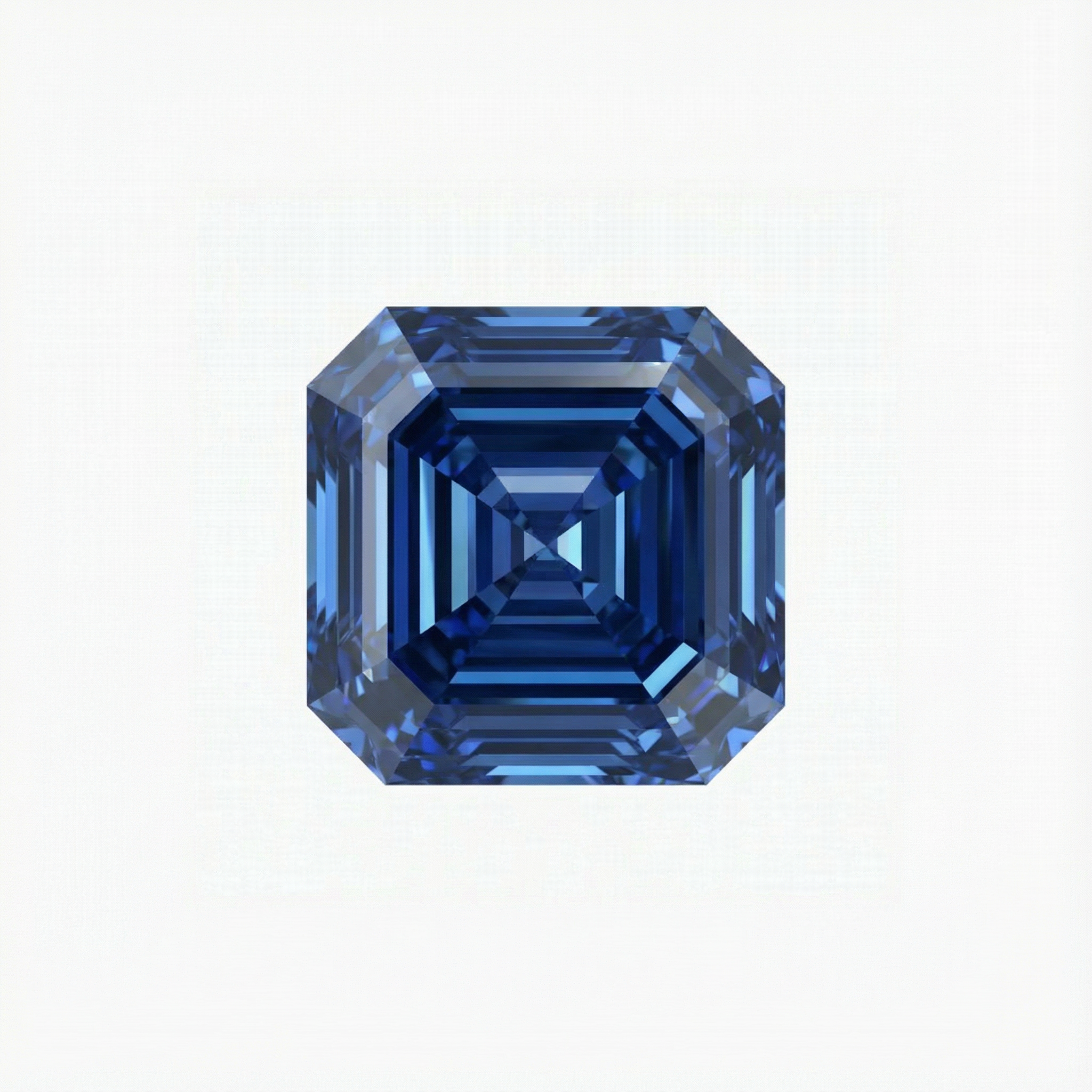 Asscher Cut Blue Diamond