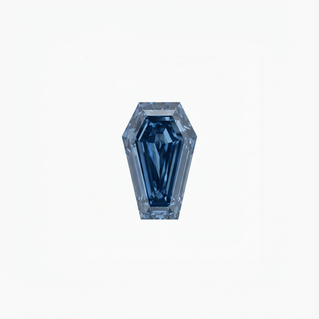 Coffin Cut Blue Diamond