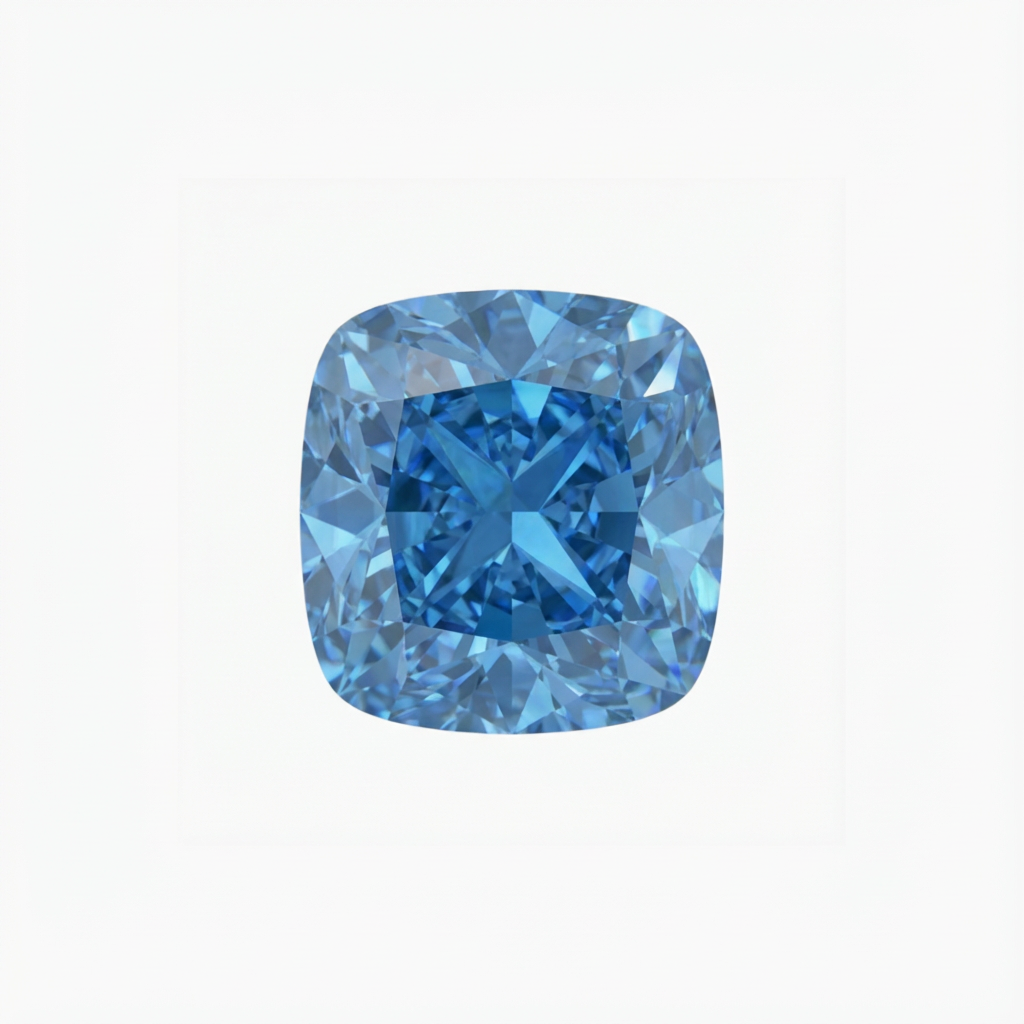 Cushion Cut Blue Diamond