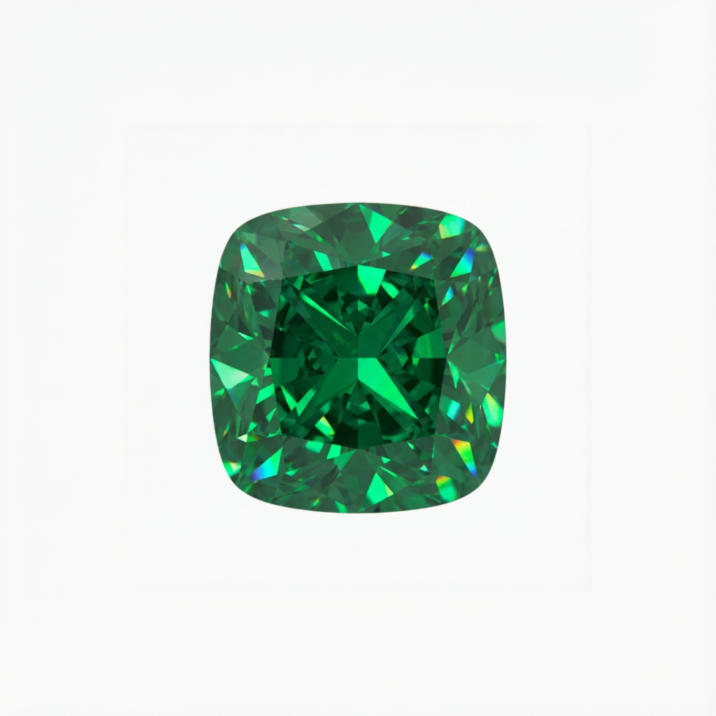Cushion Cut Green Diamond