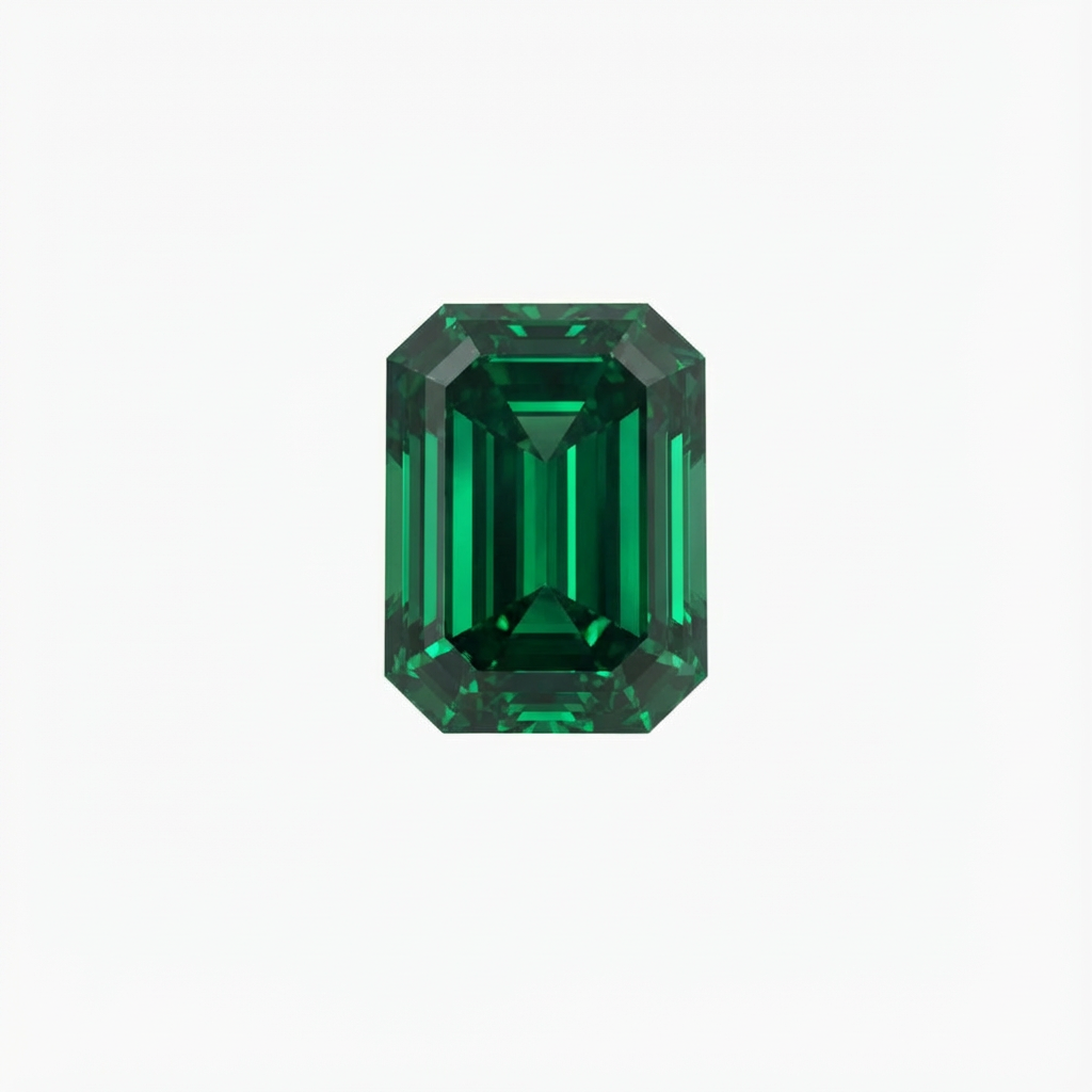 Emerald Cut Green Diamond