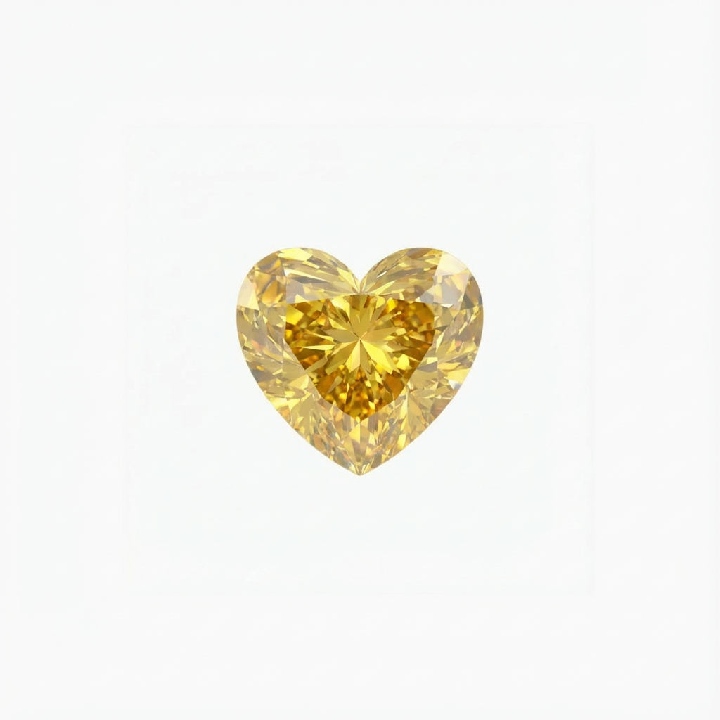 Heart Cut Yellow Diamond