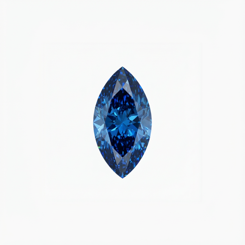 Marquise Cut Blue Diamond