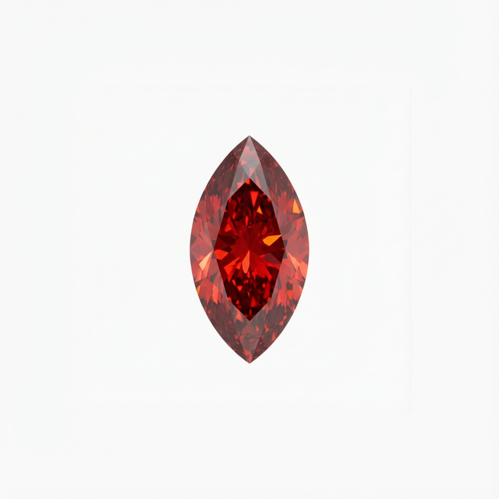 Marquise Cut Red Diamond