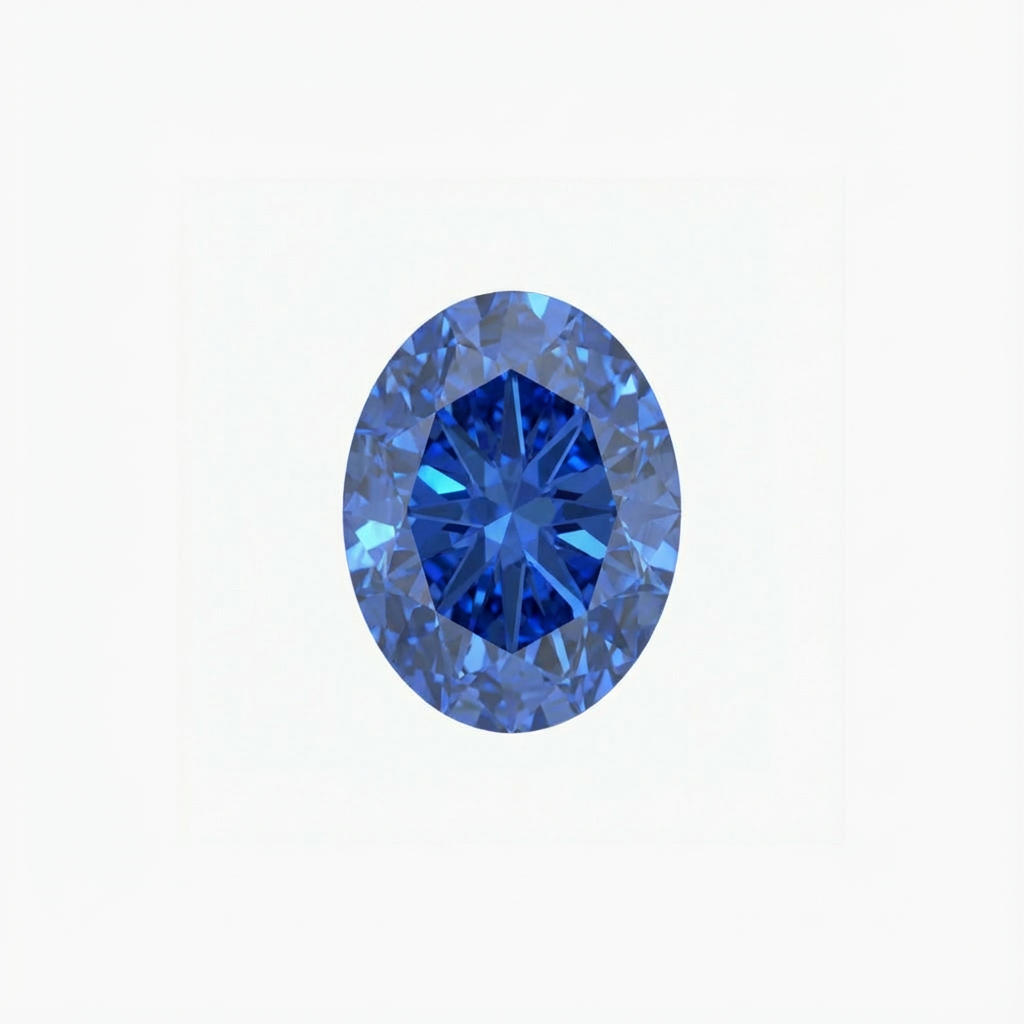 Oval Cut Blue Diamond