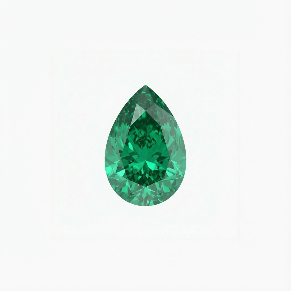 Pear Cut Green Diamond