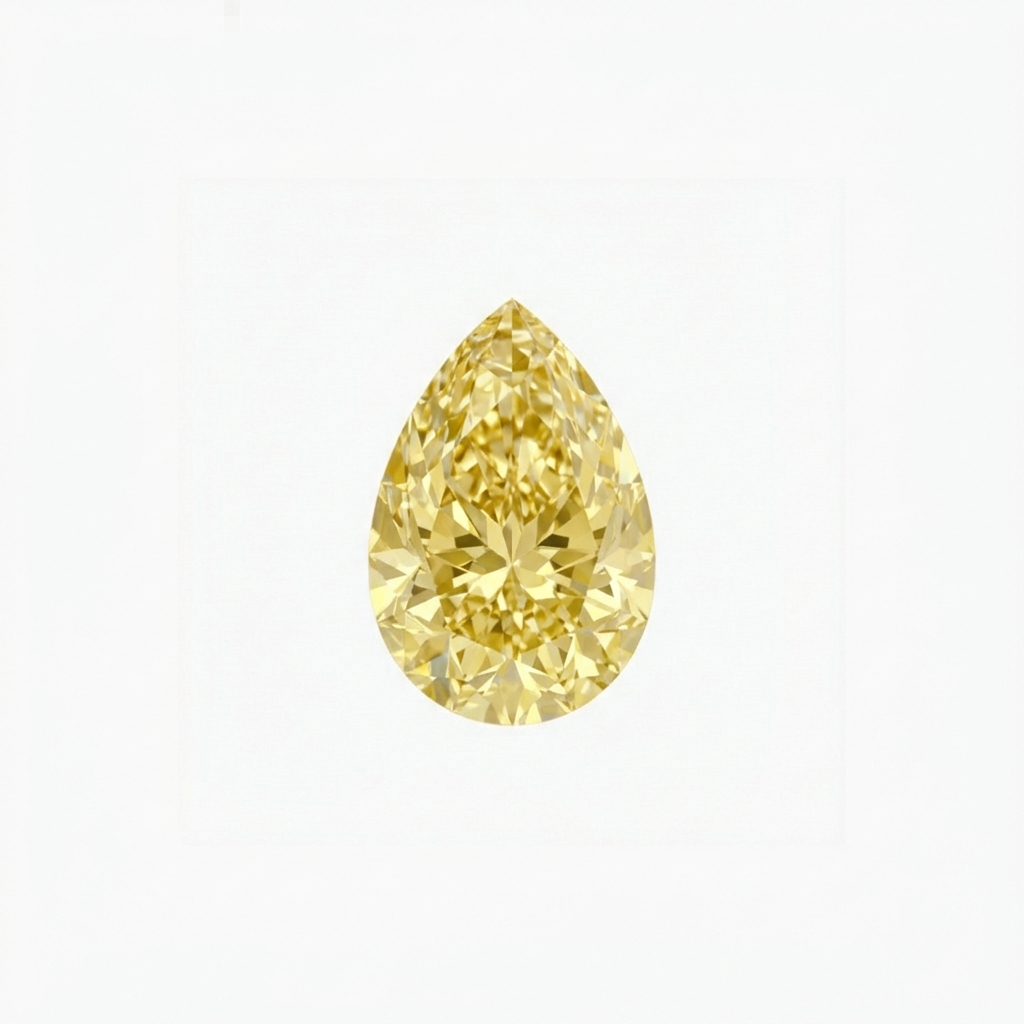 Pear Cut Yellow Diamond