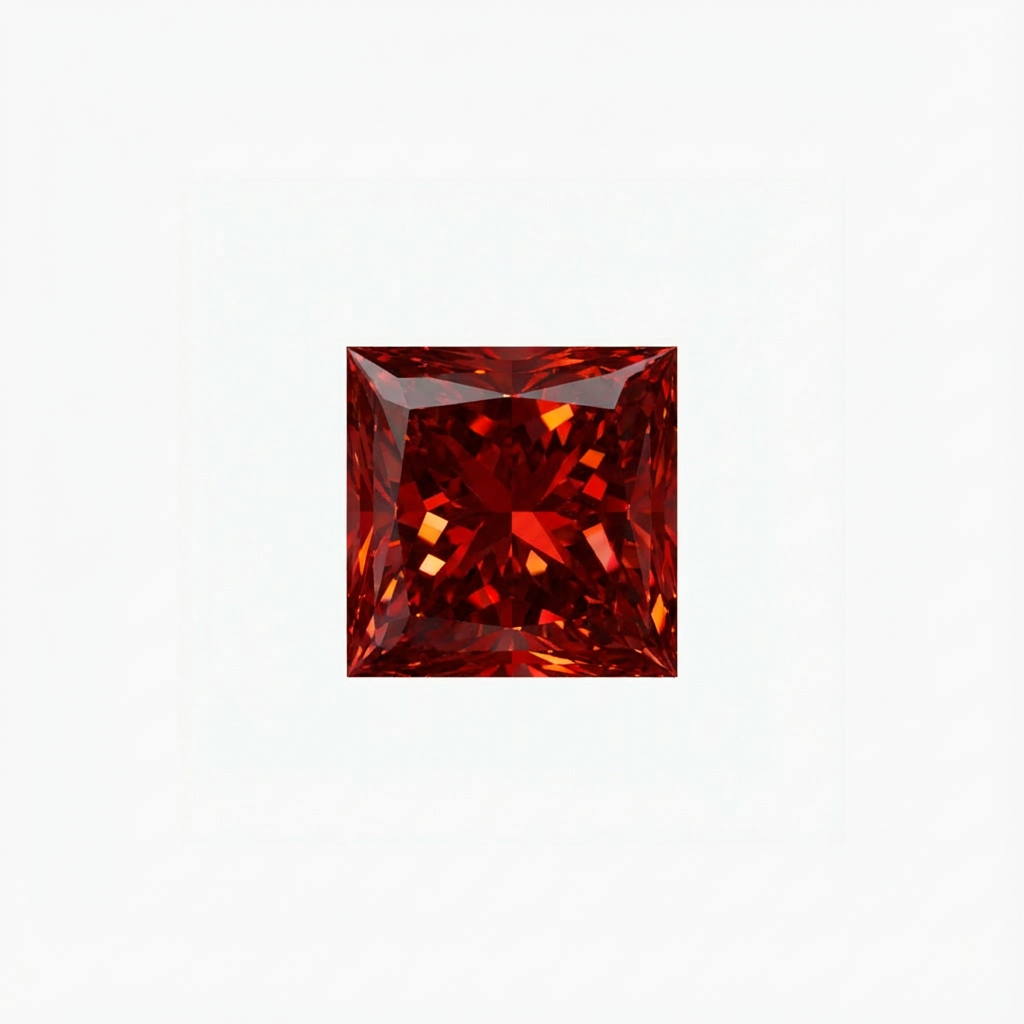 Princess Cut Red Diamond