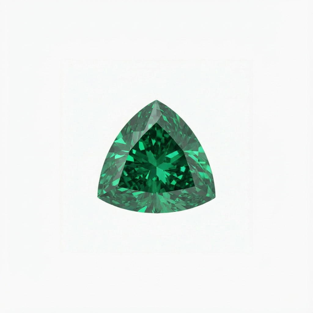 Trilliant Cut Green Diamond