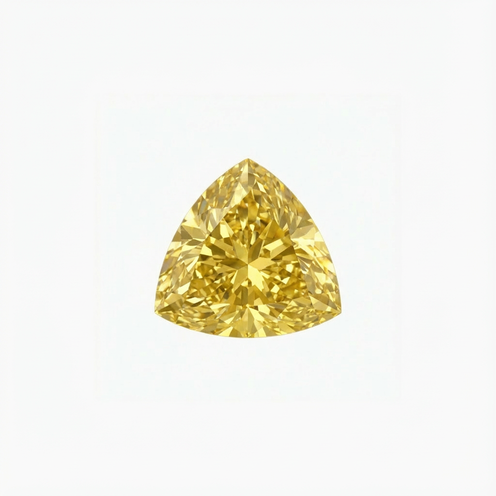 Trilliant Cut Yellow Diamond